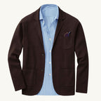 Brett | Men's Oxford Cotton Blazer, Smart Summer Jacket | Dressific | Black