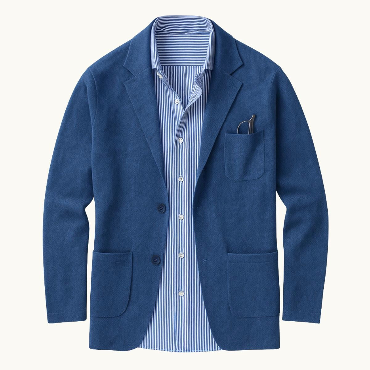 Brett | Men's Oxford Cotton Blazer, Smart Summer Jacket | Dressific
