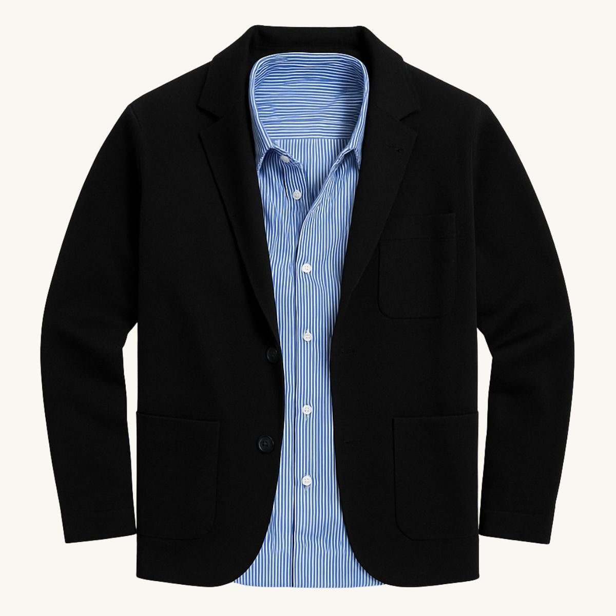 Brett | Men's Oxford Cotton Blazer, Smart Summer Jacket | Dressific