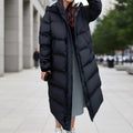 Brigitte | Women's Waterproof Quilted Parka Jacket, Long Hooded Winter Coat | My Sweet Wardrobe