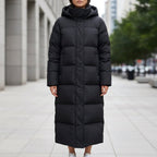 Brigitte | Women's Waterproof Quilted Parka Jacket, Long Hooded Winter Coat | My Sweet Wardrobe