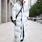 Brigitte | Women's Waterproof Quilted Parka Jacket, Long Hooded Winter Coat | My Sweet Wardrobe