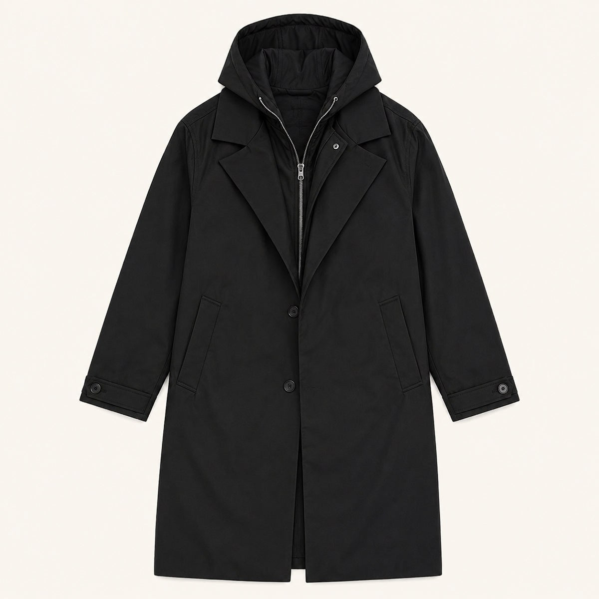 Brody | Men's Waterproof Hooded Parka, Long Rain Coat | My Sweet Wardrobe