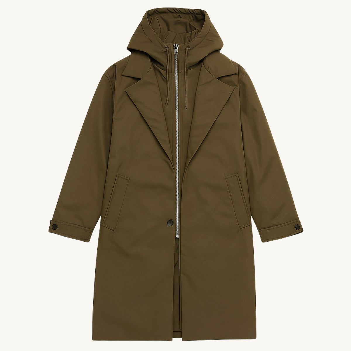 Brody | Men's Waterproof Hooded Parka, Long Rain Coat | My Sweet Wardrobe