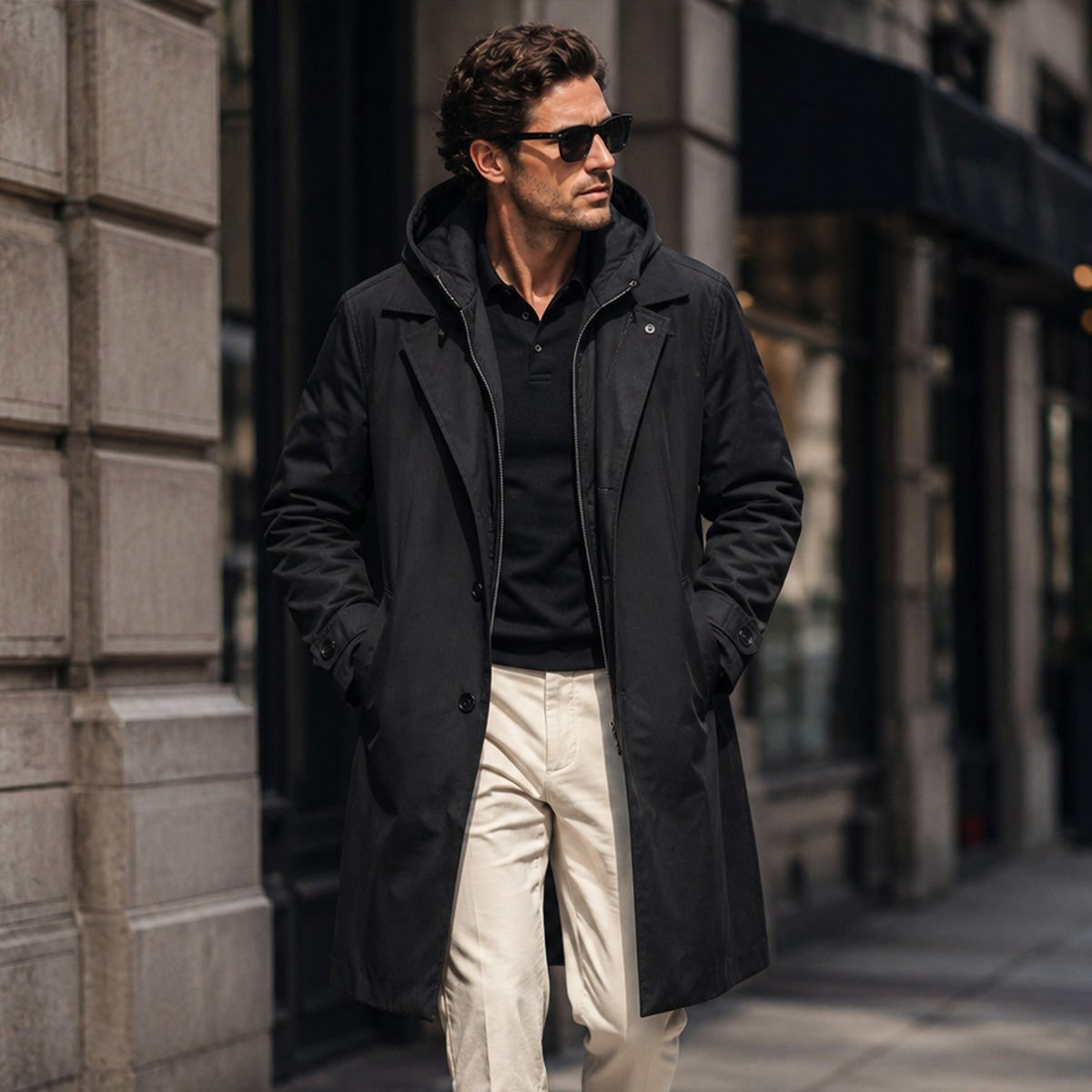 Brody | Men's Waterproof Hooded Parka, Long Rain Coat | My Sweet Wardrobe