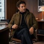 Brody | Men's Waterproof Hooded Parka, Long Rain Coat | My Sweet Wardrobe