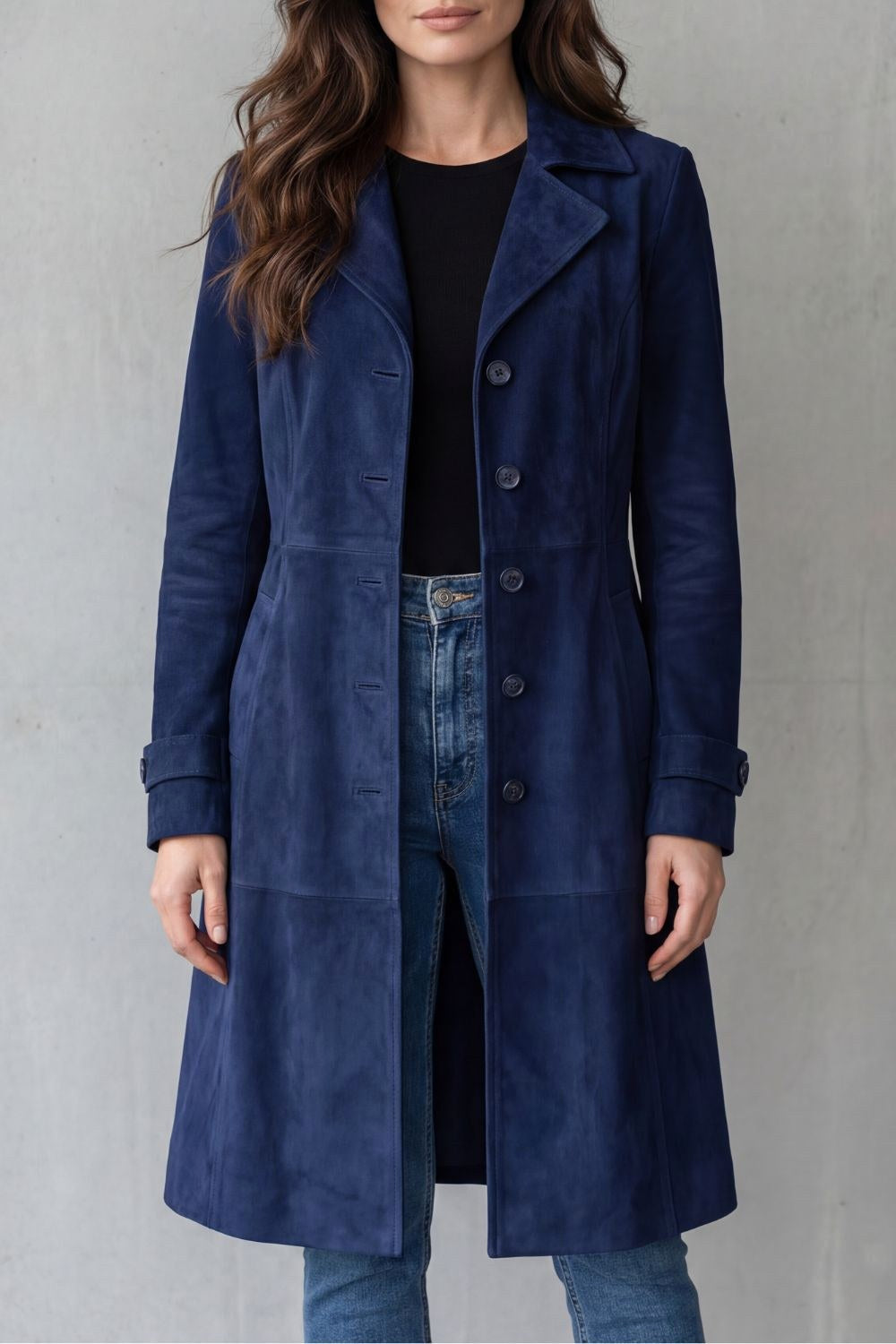 Colette | Women's Long Button-Front Wool Coat, Tailored Winter Coat | My Sweet Wardrobe