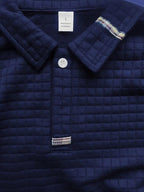 Bruno | Men's Polo Shirt with Signature Collar and Arm Zip, Elegant Polo Shirt | My Sweet Wardrobe | Blue