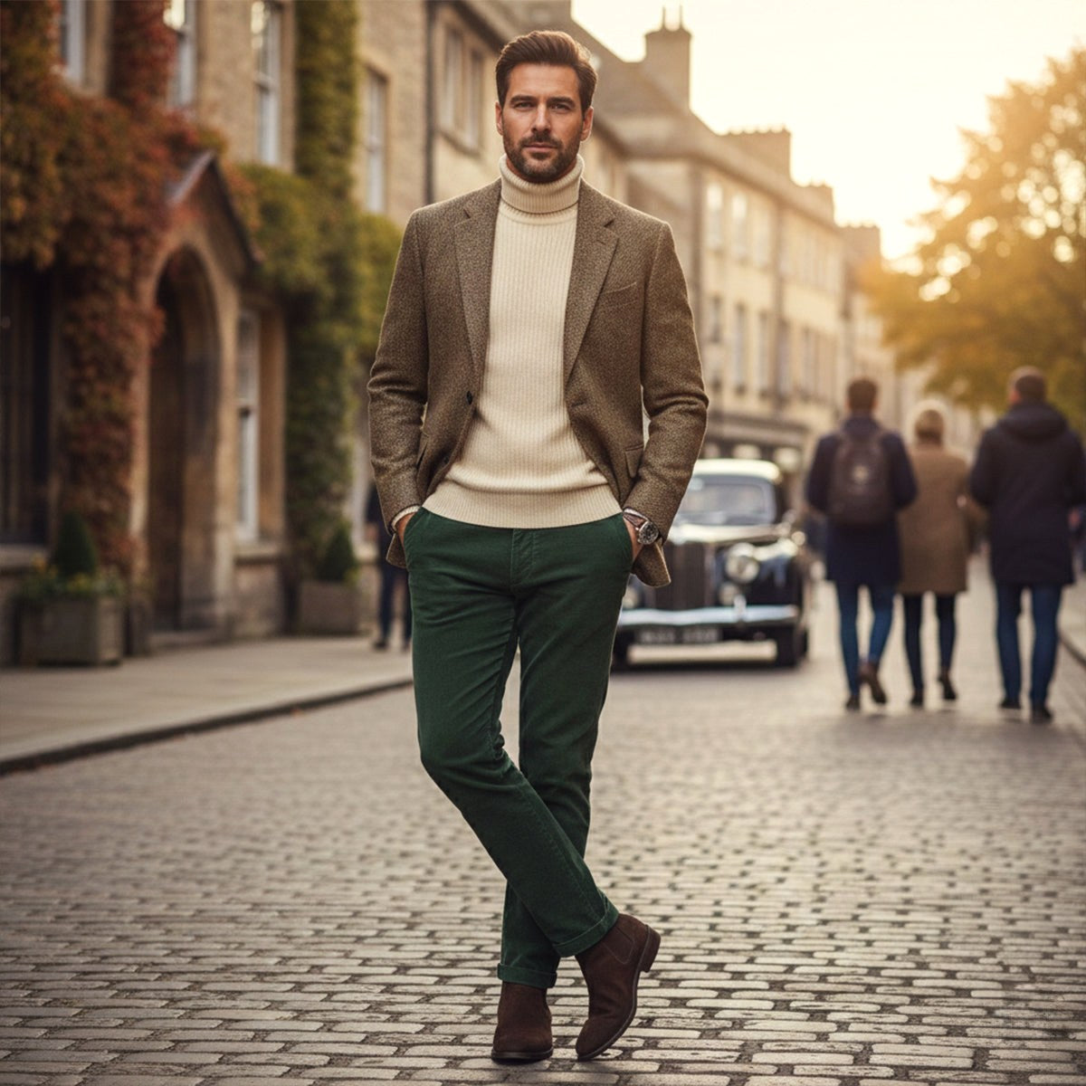 Bryce | Men's Classic Herringbone Tweed Blazer, Tailored Smart Jacket | My Sweet Wardrobe