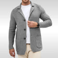 Caleb | Men's Textured Knit Cardigan, Relaxed-Fit Everyday Cardigan | My Sweet Wardrobe | Grey