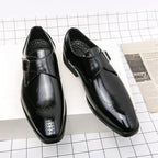 Cameron | Men's Dress Shoes with Single Strap Buckle, Formal Strap Loafers | Dressific