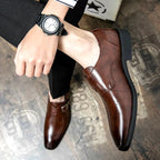 Cameron | Men's Dress Shoes with Single Strap Buckle, Formal Strap Loafers | Dressific
