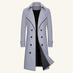 Carson | Men's Double Breasted Wool Trench Coat, Long Tailored Coat | My Sweet Wardrobe