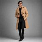 Carson | Men's Double Breasted Wool Trench Coat, Long Tailored Coat | My Sweet Wardrobe