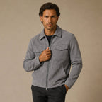 Carter | Men's Suede-Effect Jacket, Modern Smart Jacket | My Sweet Wardrobe