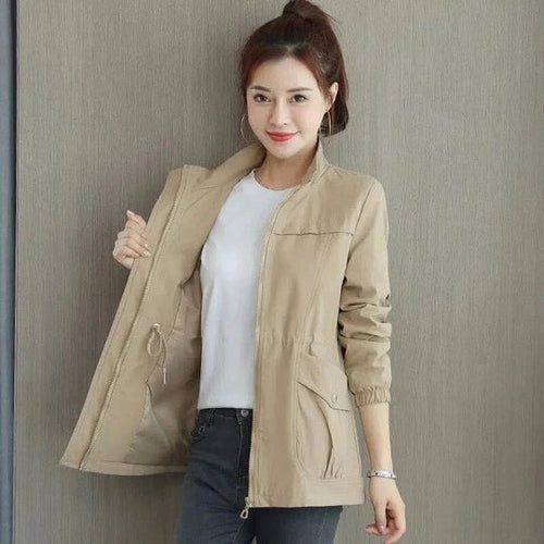 Catherine | Women's Lightweight Waterproof Trench Coat, Hooded Autumn Coat | My Sweet Wardrobe | Pink