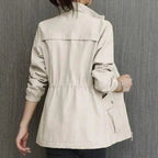 Catherine | Women's Lightweight Waterproof Trench Coat, Hooded Autumn Coat | My Sweet Wardrobe | Beige