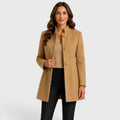 Camille | Women's Fitted Wool Coat, Classic Button-Front Coat | My Sweet Wardrobe