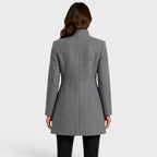 Camille | Women's Fitted Wool Coat, Classic Button-Front Coat | My Sweet Wardrobe