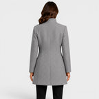 Camille | Women's Fitted Wool Coat, Classic Button-Front Coat | My Sweet Wardrobe