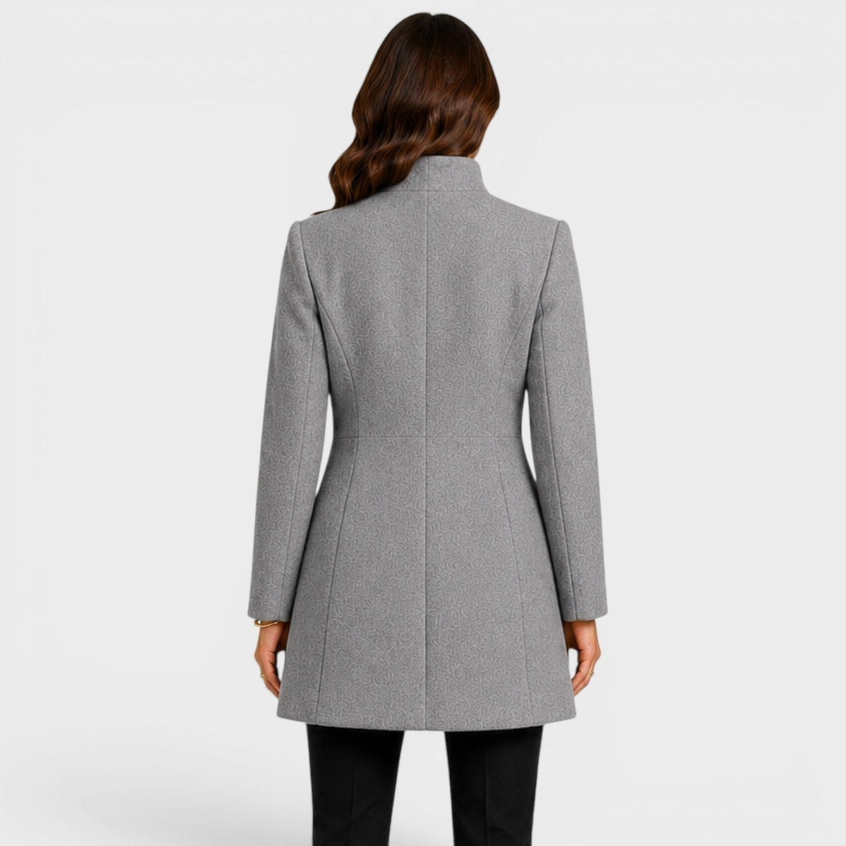 Camille | Women's Fitted Wool Coat, Classic Button-Front Coat | My Sweet Wardrobe