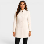 Camille | Women's Fitted Wool Coat, Classic Button-Front Coat | My Sweet Wardrobe