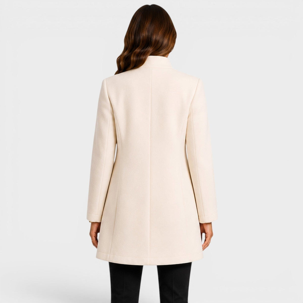 Camille | Women's Fitted Wool Coat, Classic Button-Front Coat | My Sweet Wardrobe