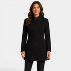 Camille | Women's Fitted Wool Coat, Classic Button-Front Coat | My Sweet Wardrobe