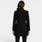Camille | Women's Fitted Wool Coat, Classic Button-Front Coat | My Sweet Wardrobe