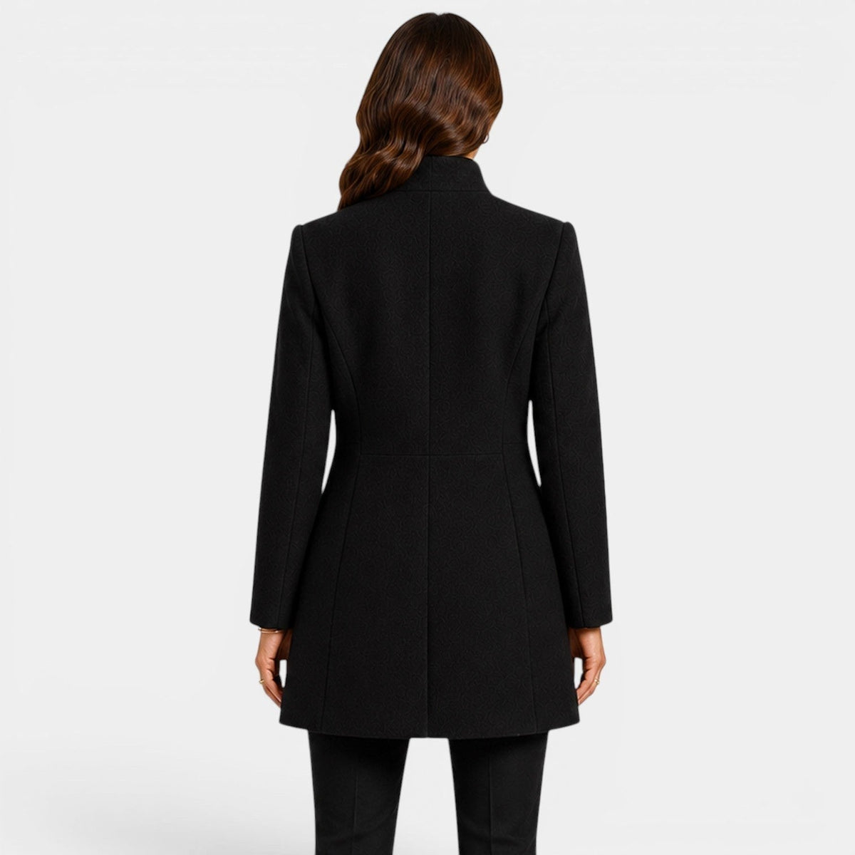 Camille | Women's Fitted Wool Coat, Classic Button-Front Coat | My Sweet Wardrobe