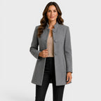 Camille | Women's Fitted Wool Coat, Classic Button-Front Coat | My Sweet Wardrobe