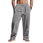 Cedric | Men's Linen Trousers with Drawstring Waist, Relaxed Summer Trousers | My Sweet Wardrobe