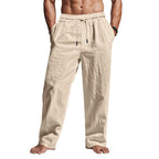 Cedric | Men's Linen Trousers with Drawstring Waist, Relaxed Summer Trousers | My Sweet Wardrobe