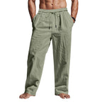 Cedric | Men's Linen Trousers with Drawstring Waist, Relaxed Summer Trousers | My Sweet Wardrobe