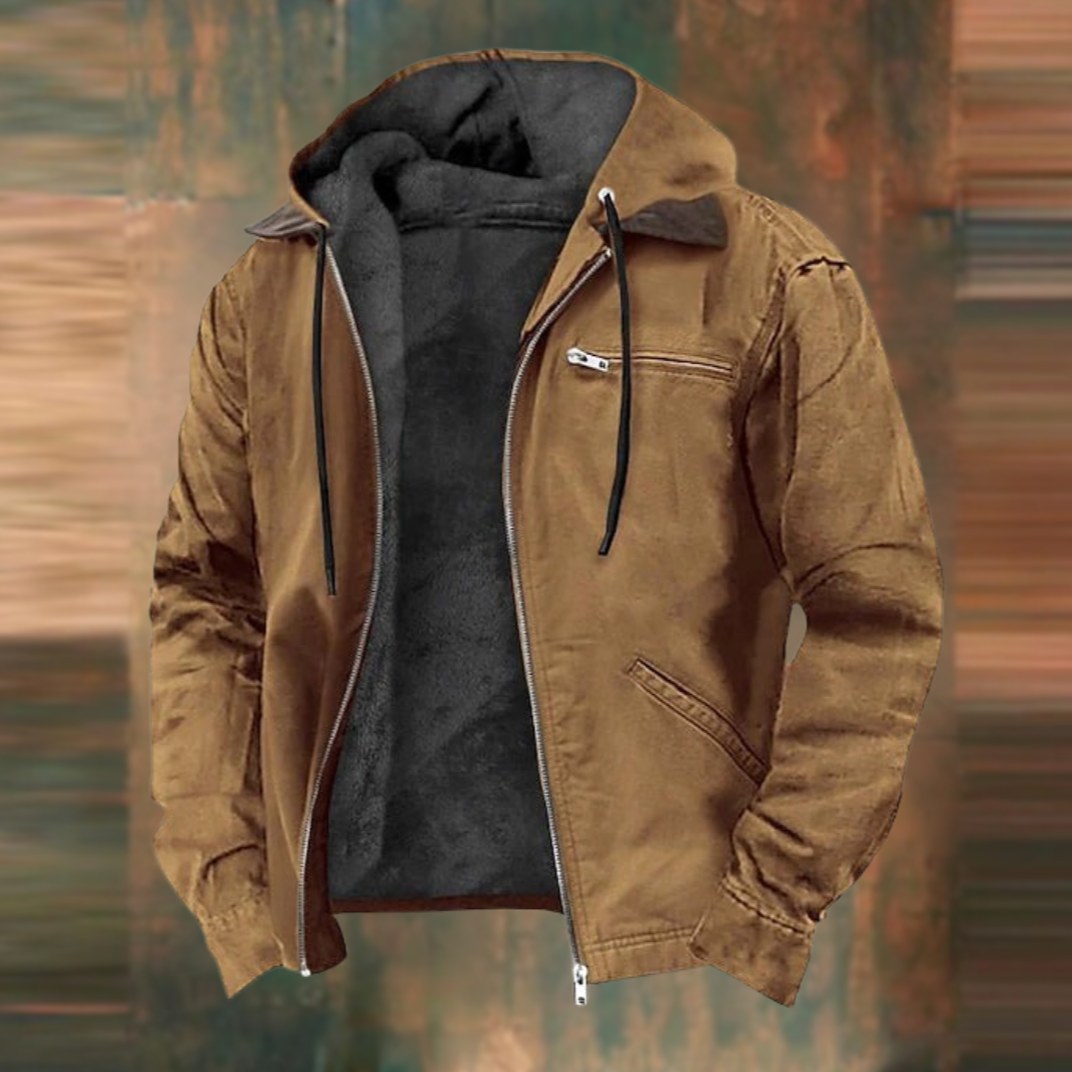 Charles | Men's Tailored Autumn Jacket with Pockets, Smart Wool-Blend Jacket | My Sweet Wardrobe | Brown