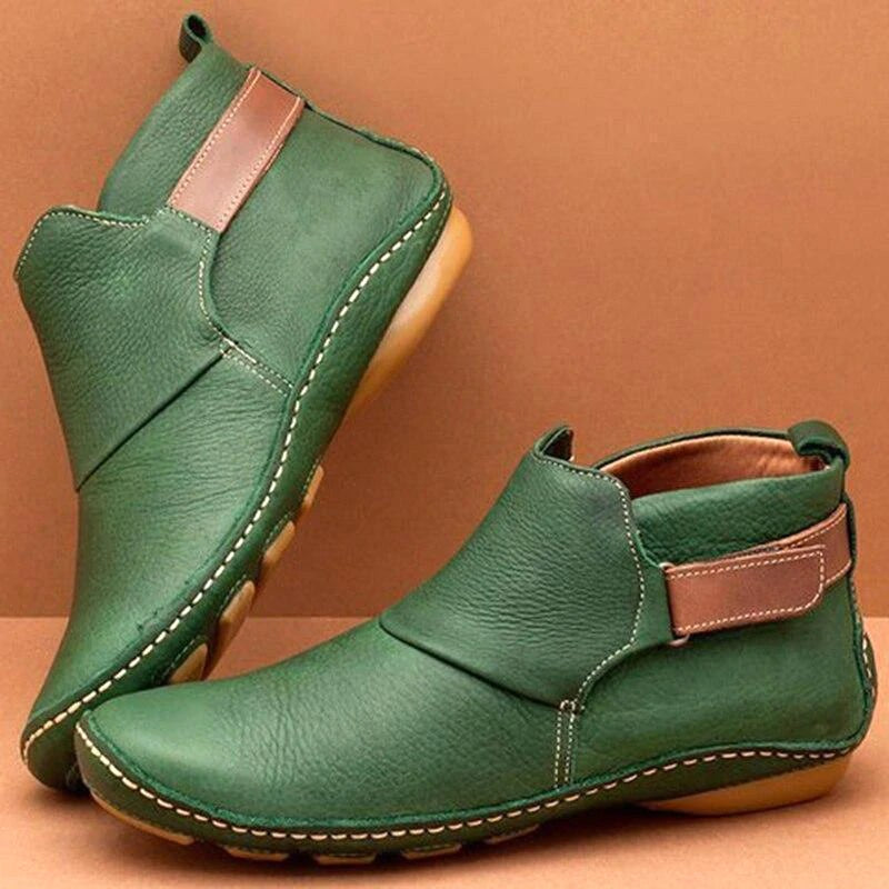 Charlotte | Women's Orthopaedic Ankle Boots, Supportive Autumn Boots | My Sweet Wardrobe | Green