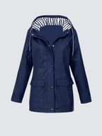 Christine | Women's Waterproof Lightweight Windbreaker Jacket, Water-Resistant Outdoor Jacket | My Sweet Wardrobe | Black