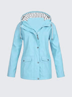 Christine | Women's Waterproof Lightweight Windbreaker Jacket, Water-Resistant Outdoor Jacket | My Sweet Wardrobe | Blue