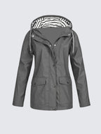 Christine | Women's Waterproof Lightweight Windbreaker Jacket, Water-Resistant Outdoor Jacket | My Sweet Wardrobe | White