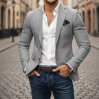 Christoph | Men's Slim Fit Single-Button Blazer, Elegant Blazer | My Sweet Wardrobe | Grey
