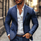 Christoph | Men's Slim Fit Single-Button Blazer, Elegant Blazer | My Sweet Wardrobe | Grey
