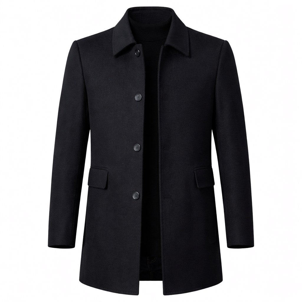 Christopher | Men's Classic Wool Overcoat, Tailored Formal Coat | My Sweet Wardrobe
