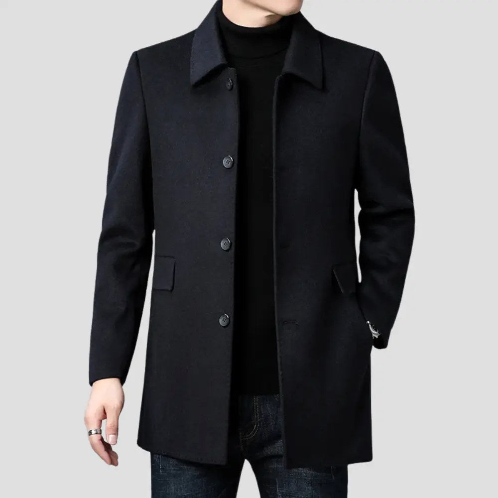 Christopher | Men's Classic Wool Overcoat, Tailored Formal Coat | My Sweet Wardrobe