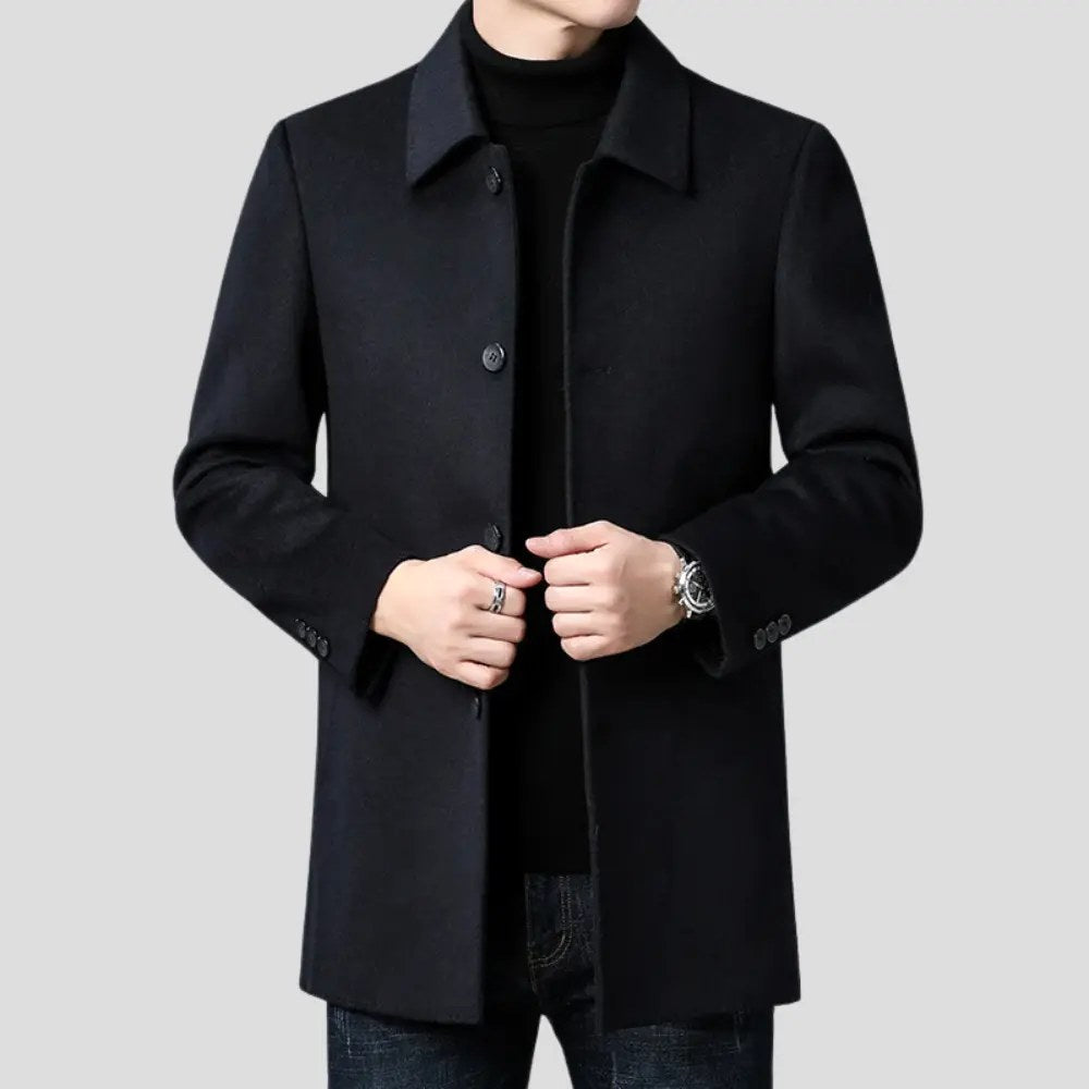 Christopher | Men's Classic Wool Overcoat, Tailored Formal Coat | My Sweet Wardrobe