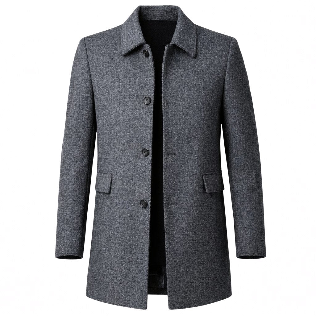 Christopher | Men's Classic Wool Overcoat, Tailored Formal Coat | My Sweet Wardrobe