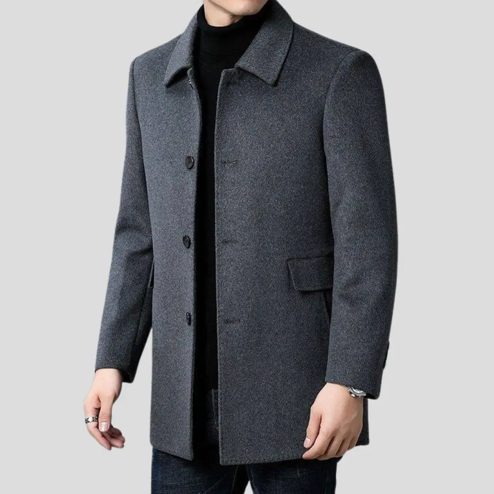 Christopher | Men's Classic Wool Overcoat, Tailored Formal Coat | My Sweet Wardrobe