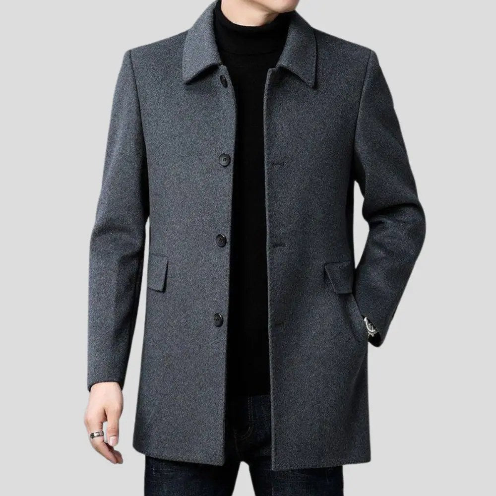 Christopher | Men's Classic Wool Overcoat, Tailored Formal Coat | My Sweet Wardrobe