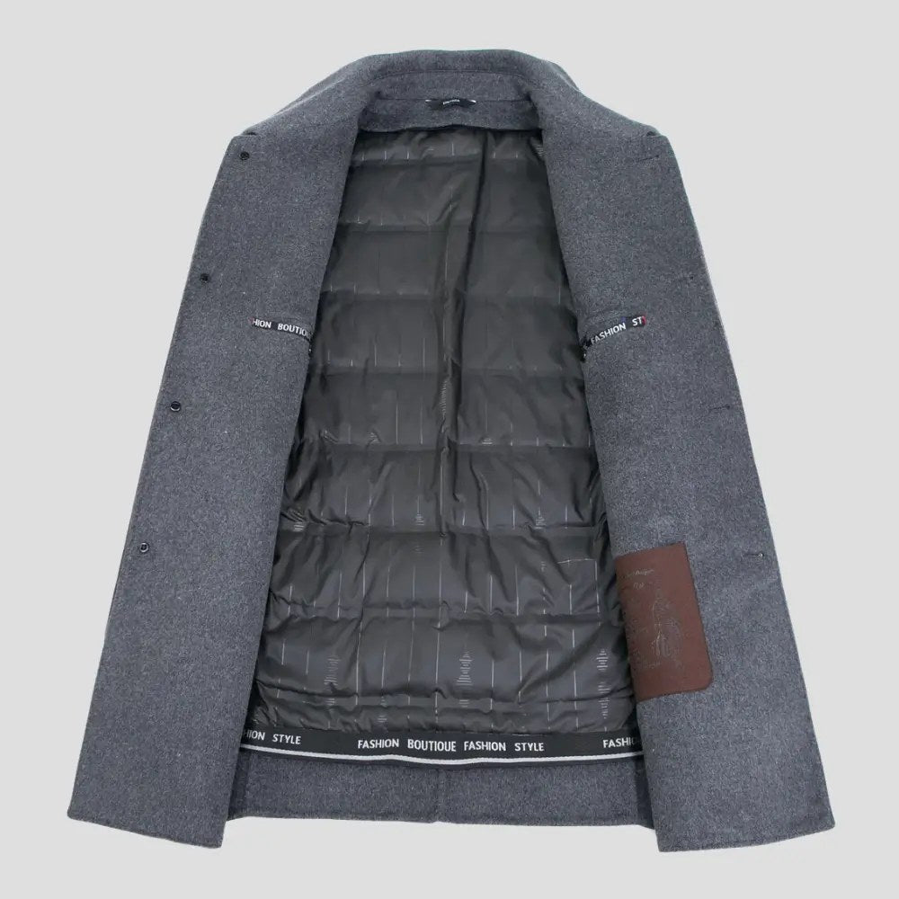 Christopher | Men's Classic Wool Overcoat, Tailored Formal Coat | My Sweet Wardrobe