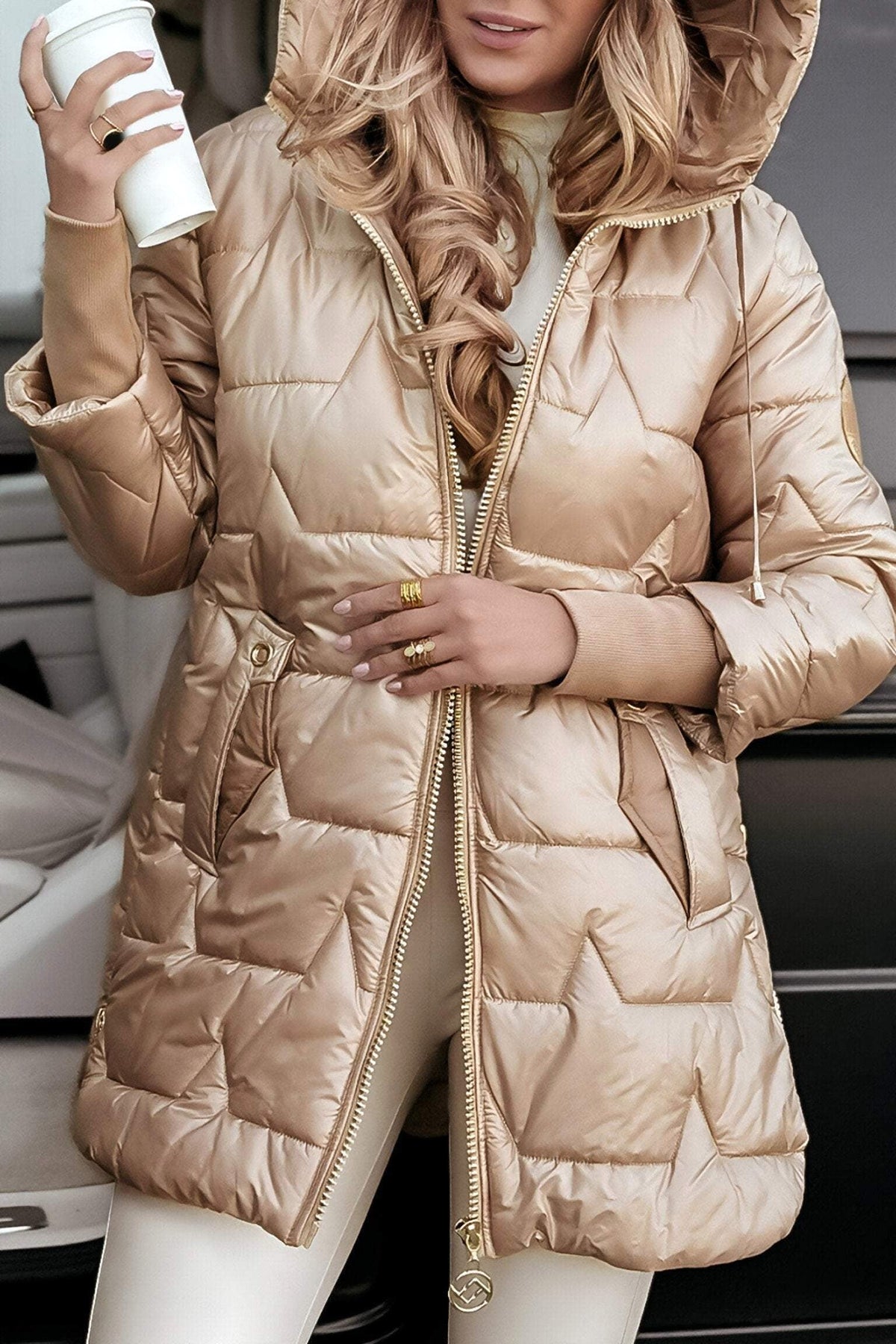 Clara | Elegant Transitional Coat with Classic Cut, Timeless Autumn Coat | My Sweet Wardrobe | Grey