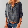 Clara | Women's Bohemian Print Blouse, Fluid Cut Shirt | My Sweet Wardrobe